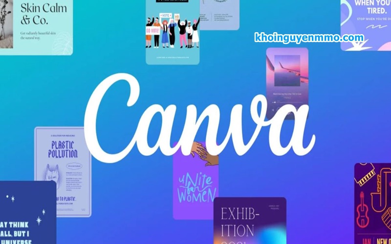 Thiết kế đồ họa, logo, banner trên các trang web như Canva