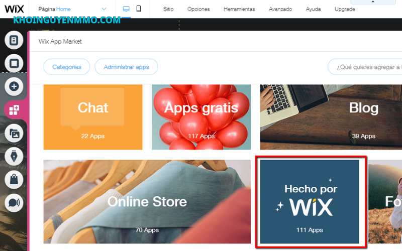 Wix - Portfolio mẫu cho content writer